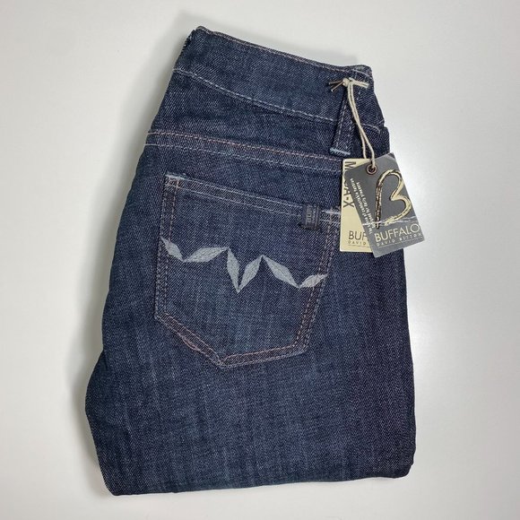 Buffalo Womens Jeans Mega X High Rise Bootcut Blue Black Rinse Sz 24x33 - Picture 1 of 15